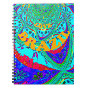 Vibrant Floral Pattern: Brazilian Tribute Eat Love Notebook