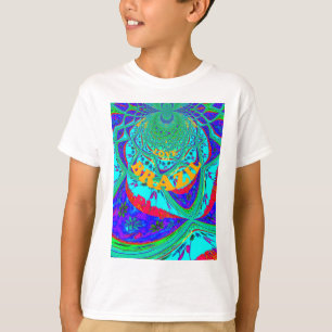 Vibrant Floral Pattern: Brazilian Tribute Eat Love T-Shirt