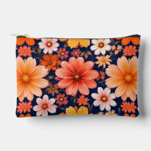 Vibrant Floral Pattern Featuring Colourful Blooms Accessory Pouch