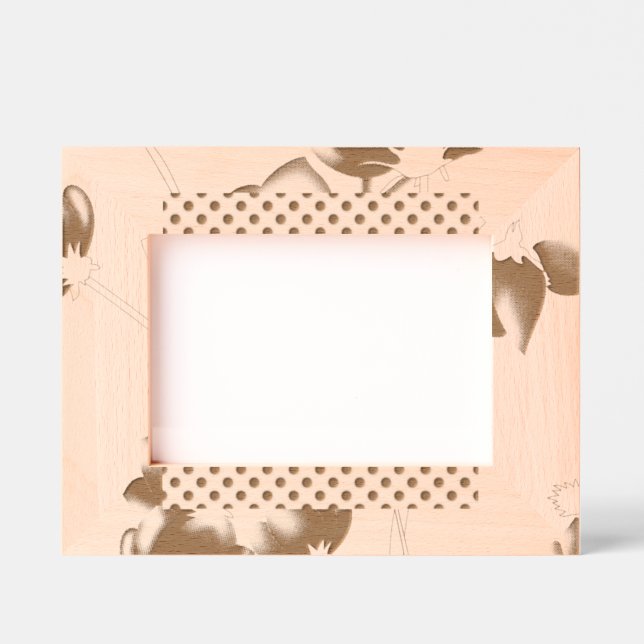 Vibrant floral pattern featuring purple and blue f etched frames (Front)