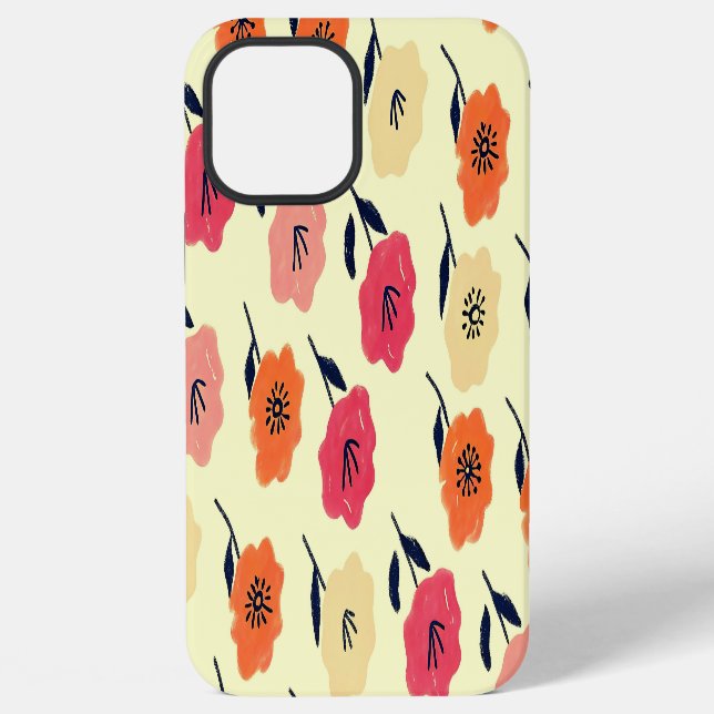 Vibrant Floral Pattern iPhone Case (Back)