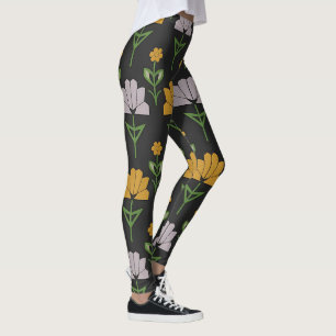 Vibrant Floral Pattern Leggings