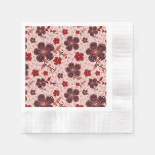 Vibrant Floral Pattern with Colourful Flowers Napkin