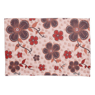 Vibrant Floral Pattern with Colourful Flowers Pillowcase