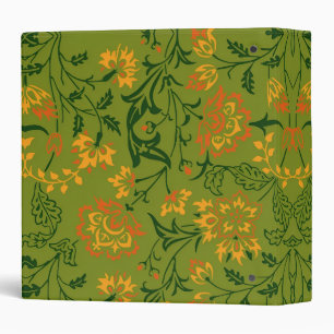 Vibrant Floral Pattern: Yellow and Orange Flowers Binder
