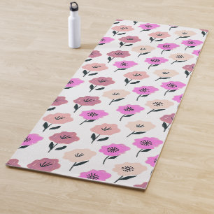 Vibrant Floral Pattern Yoga Mat