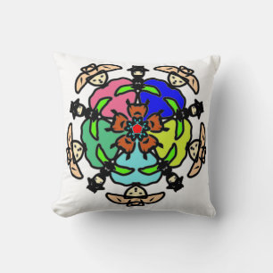 Vibrant Floral Soul Throw Pillow