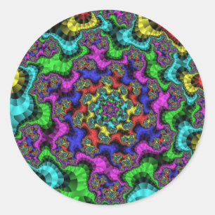 Vibrant Floral Sprinkles Classic Round Sticker