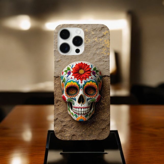  Vibrant Floral Sugar Skull Case-Mate iPhone Case (Creator Uploaded)