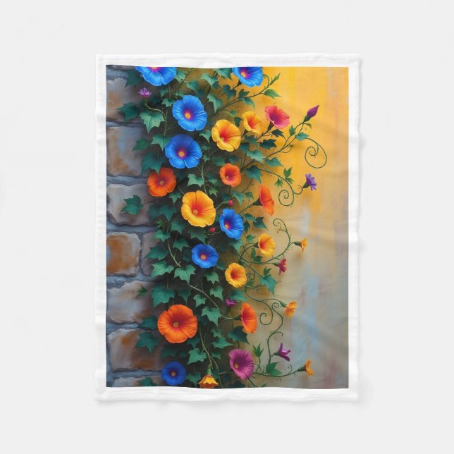 Vibrant Floral Vine Blanket (Front)