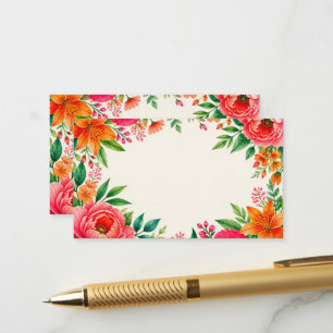 Vibrant Floral Wedding Invitation