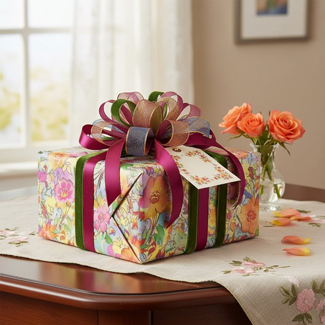 Vibrant floral wrapping paper (Creator Uploaded)