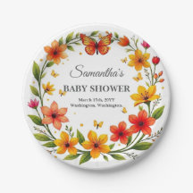 Vibrant Floral Wreath Wedding Custom Text