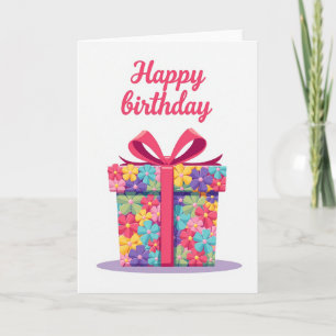 Vibrant Flower Birthday Card