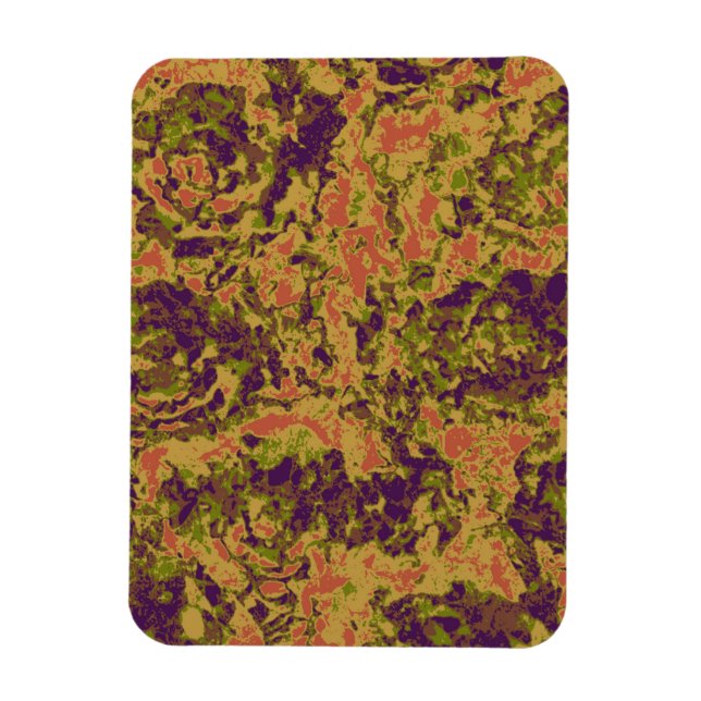 Vibrant flower camouflage pattern magnet (Vertical)
