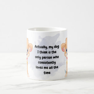 Vibrant flower Dog Art StyleFor Dog Lovers Coffee Mug