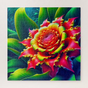 Vibrant Flower Spiral Jigsaw Puzzle