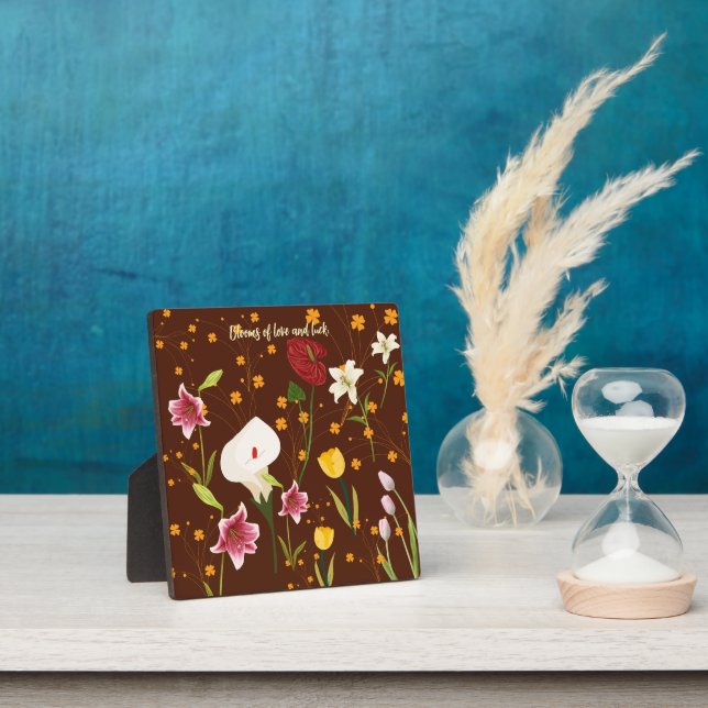 vibrant Flowers Plaque (Insitu)