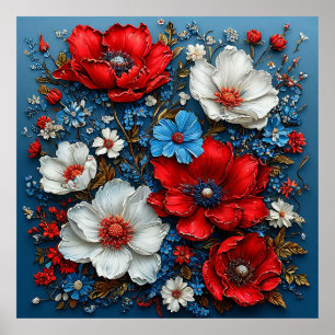 Vibrant flowers poster