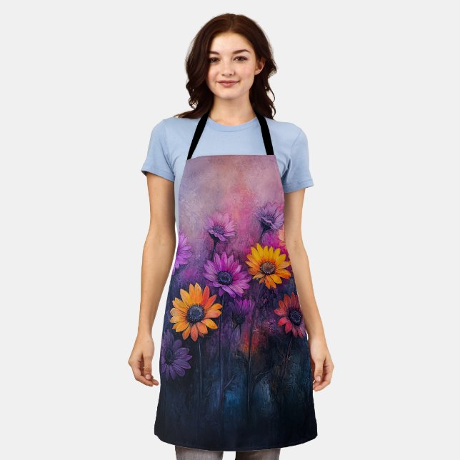 Vibrant Flowers Singing Apron (Worn)