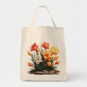 Vibrant Flowers Tote Bag