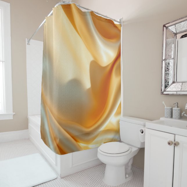 Vibrant Folds Golden Silk Satin  (In Situ)