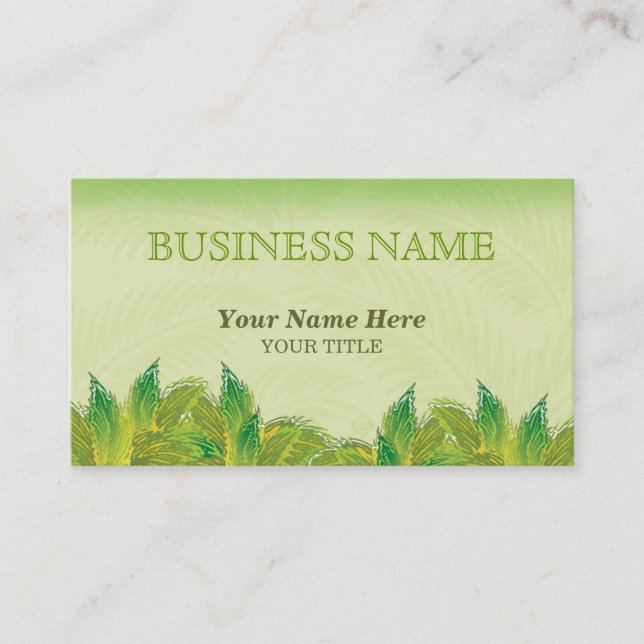vibrant foliage ~ bc business card (Front)