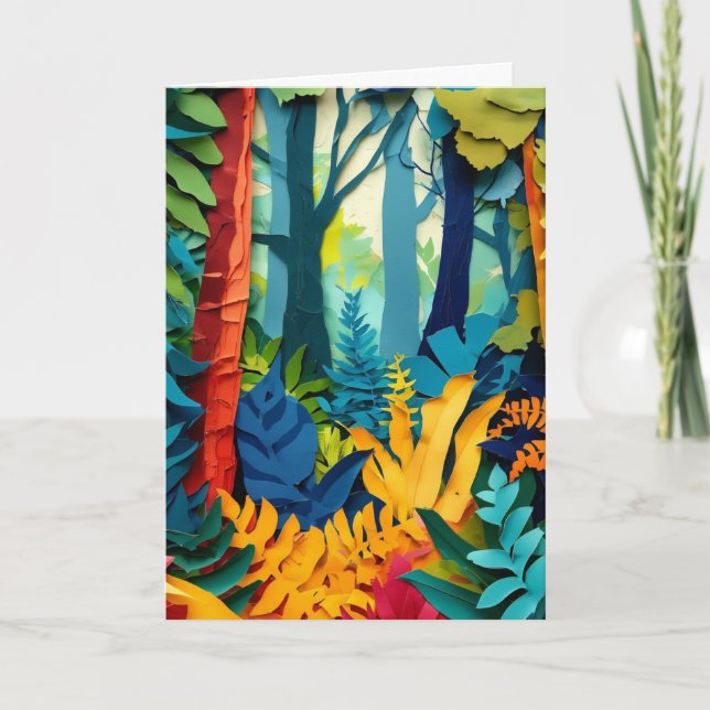 Vibrant Forest Glade Card (Front)