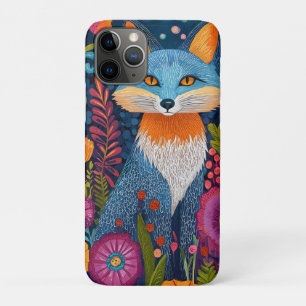 Vibrant Fox Dot Art Amidst Lush Flora iPhone 11 Pro Case