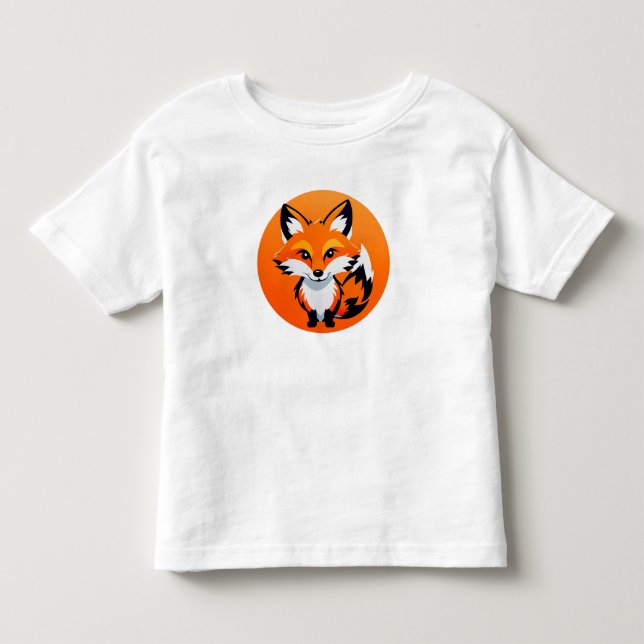 Vibrant Fox Head Toddler T-shirt (Front)