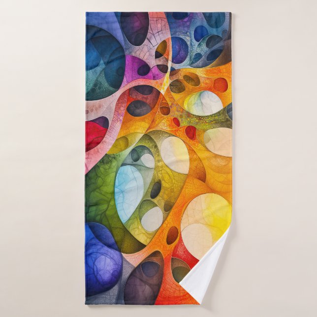 Vibrant Fractal Art Bath Towel  (Bath Towel)
