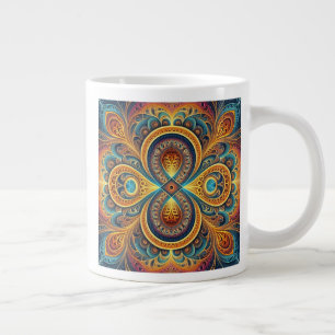 Vibrant Fractal Art Giant Café Mug