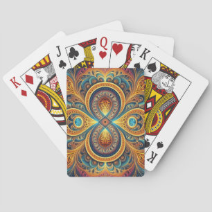 Vibrant Fractal Art Poker Cards