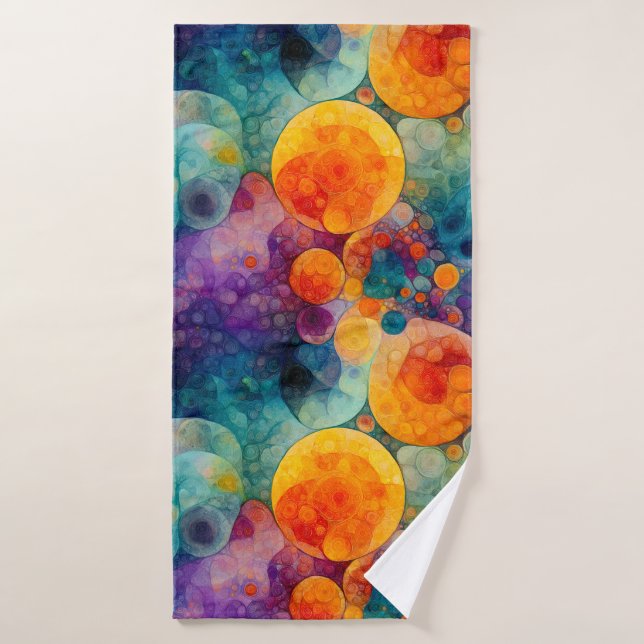 Vibrant Fractal Art Solar Drift Bath Towel  (Bath Towel)