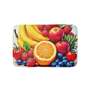 Vibrant Fresh Fruit Delight Design Bath Mat