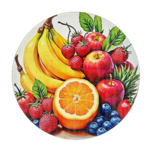 Vibrant Fresh Fruit Delight Design Cutting Board