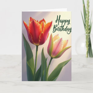 Vibrant Fringed Birthday Card