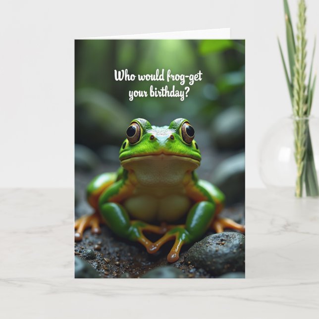 Vibrant Frog Birthday Card (Front)