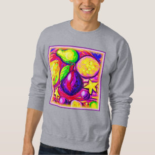 Vibrant Fruits and Stars. Buy Now Sweatshirt
