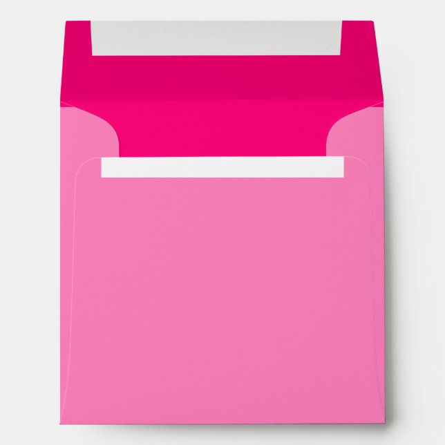 Vibrant Fuchsia Hot Pink Custom Friendly Decor Envelope (Back (Bottom))