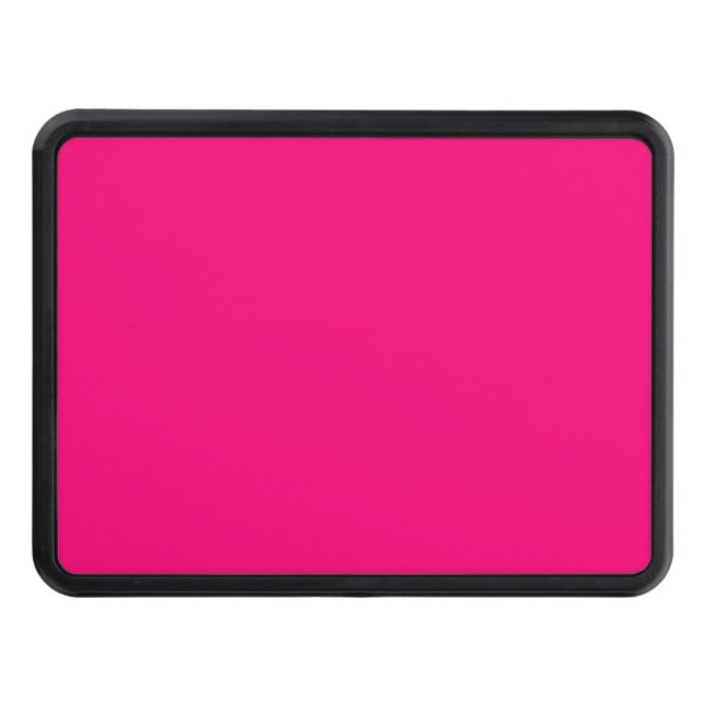 Vibrant Fuchsia Hot Pink Custom Friendly Decor Trailer Hitch Cover (Front)