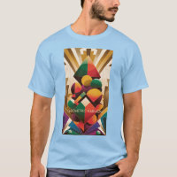 Vibrant Futuristic Art Deco Illustration