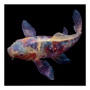 Vibrant Galaxy Koi Poster
