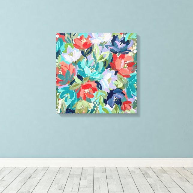 Vibrant Garden Symphony Canvas Print (Insitu(Wood Floor))