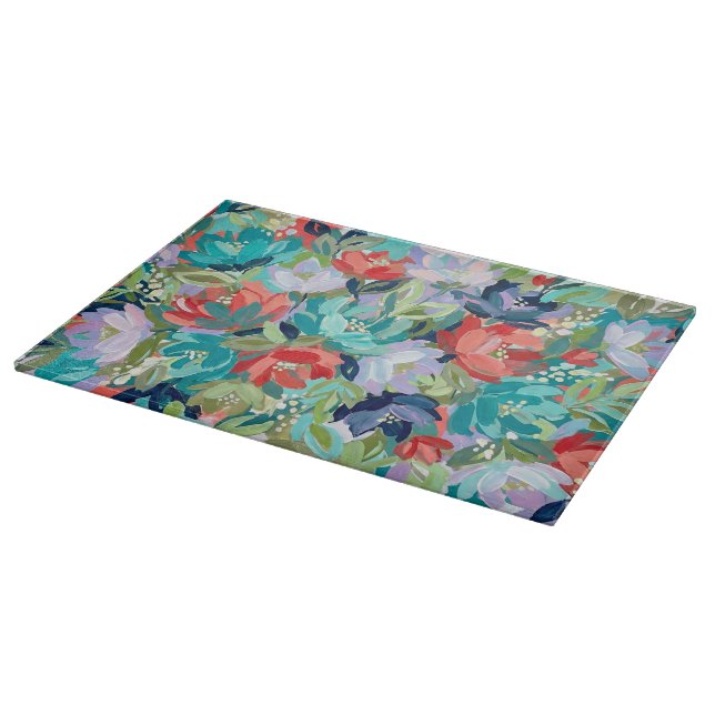Vibrant Garden Symphony Cutting Board (Corner)
