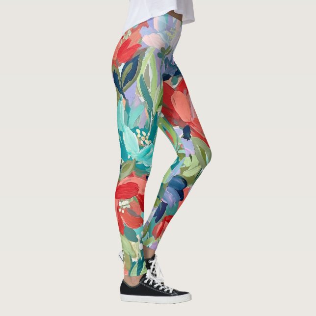 Vibrant Garden Symphony Leggings (Right)