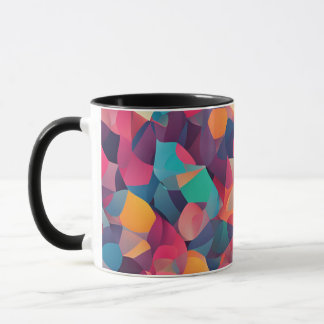 Vibrant Geometric Abstract Art  Mug