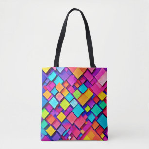 Vibrant Geometric Abstract Art Tote Bag