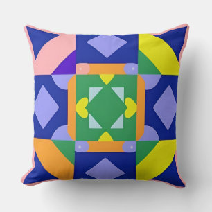 🌸 Vibrant Geometric Abstract Cozy Home Style 🌸 Throw Pillow