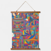 Vibrant Geometric Abstract Modern Colourful Art